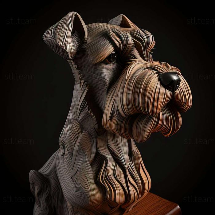 3D model Zwergschnauzer dog (STL)